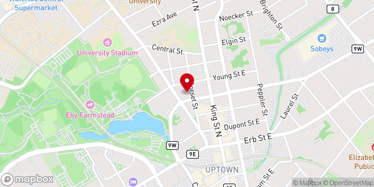 Map showing location of Emmanuel United Church