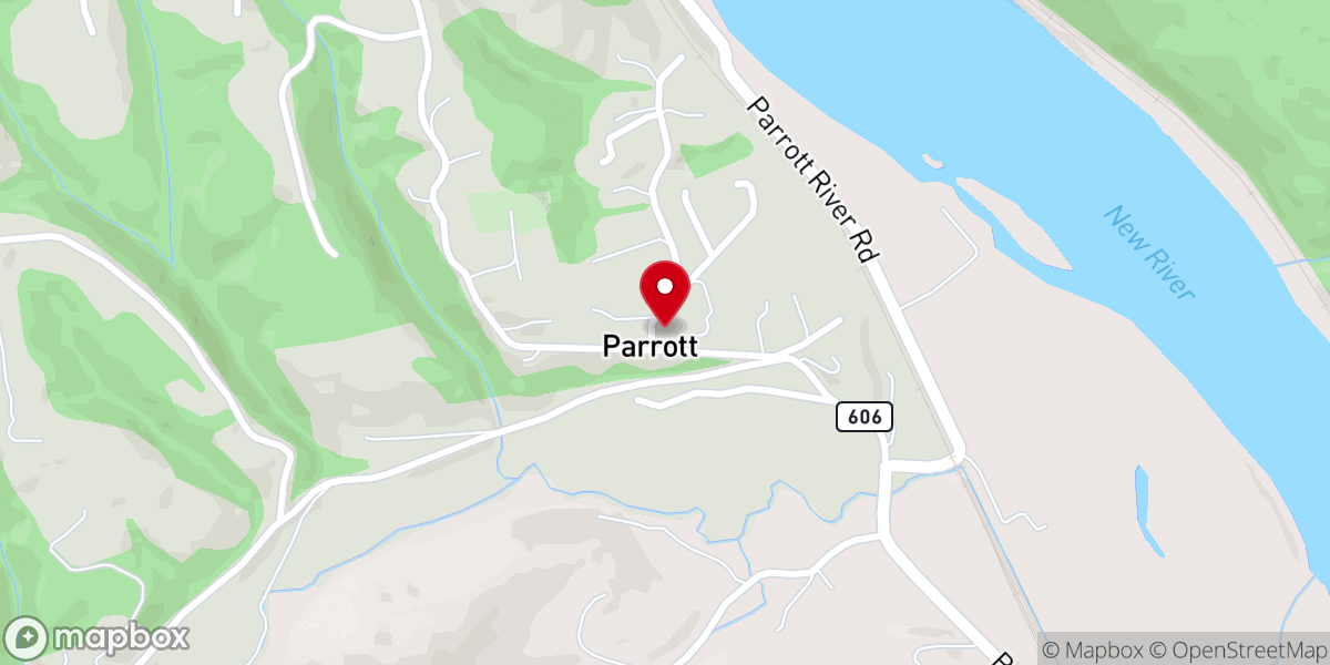 Map showing location of Parrott Church of God