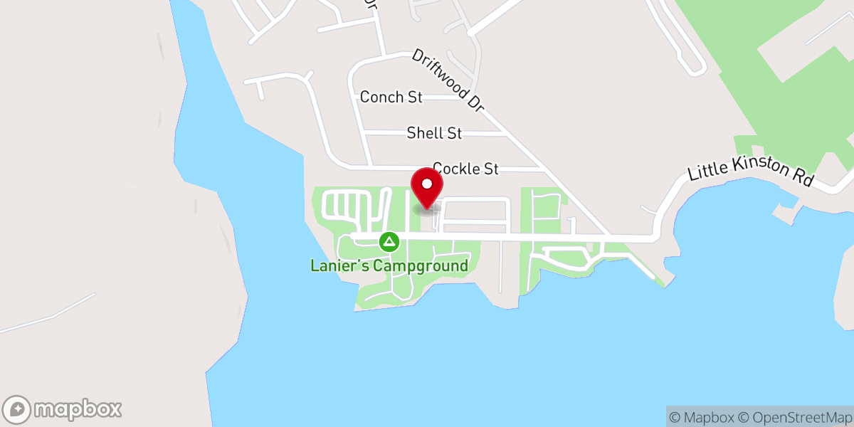 Map showing location of Chapel Bay Church