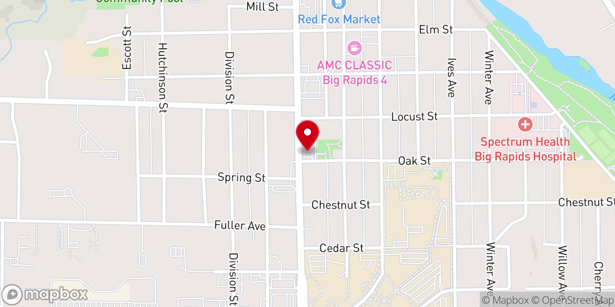 Map showing location of Grace Calvary Fellowship