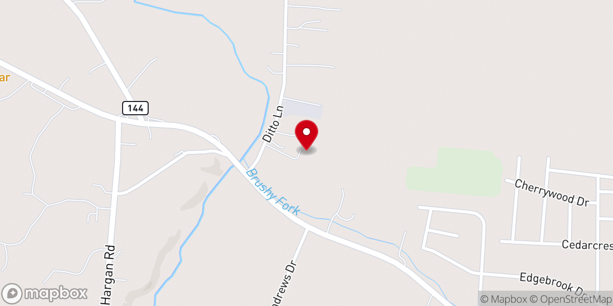 Map showing location of Heartland Christian Center