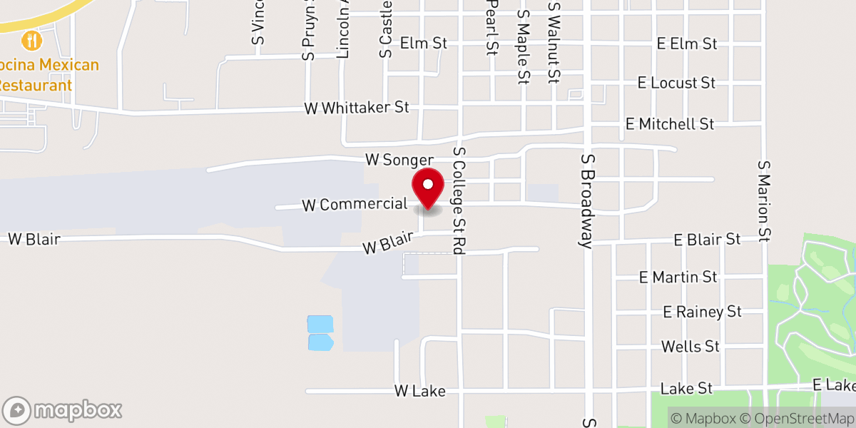 Map showing location of Regeneration Church of God