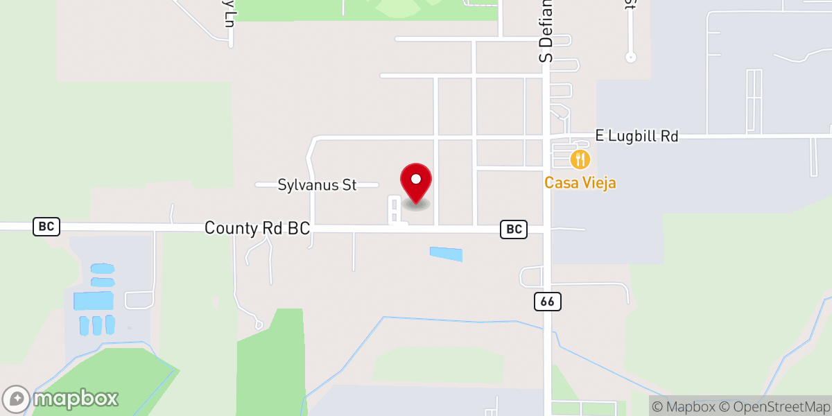 Map showing location of Zion Mennonite Church