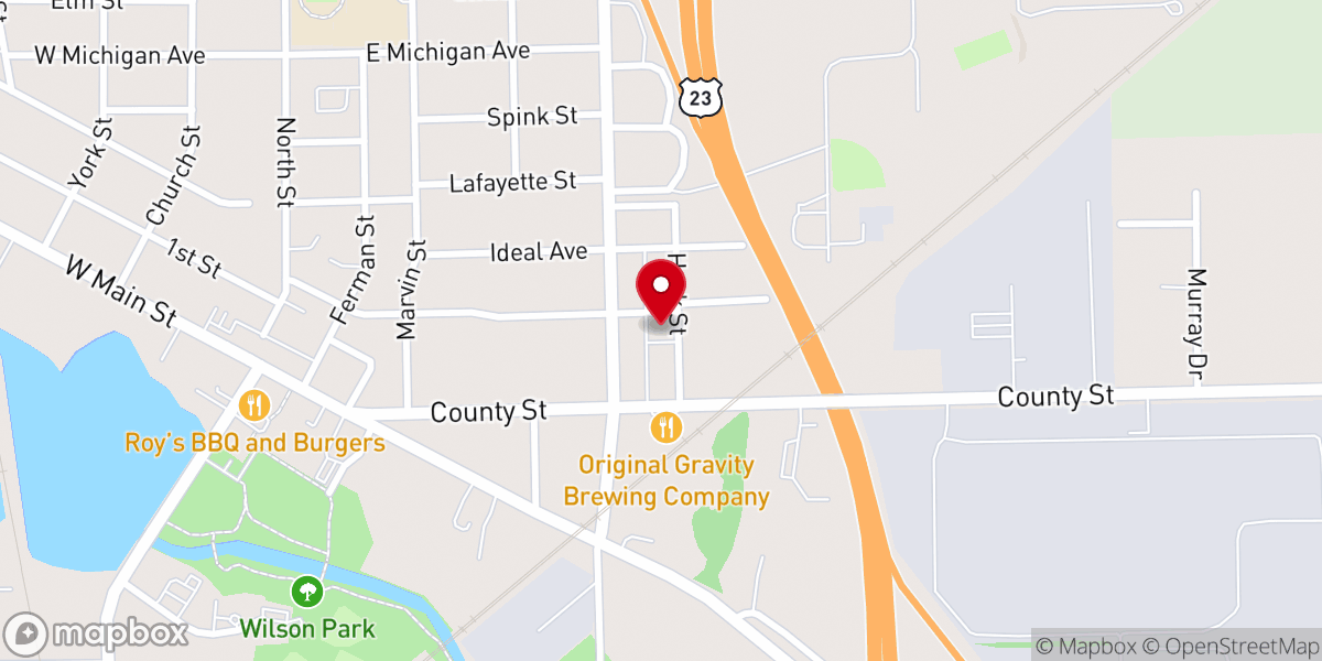 Map showing location of Hope Chapel