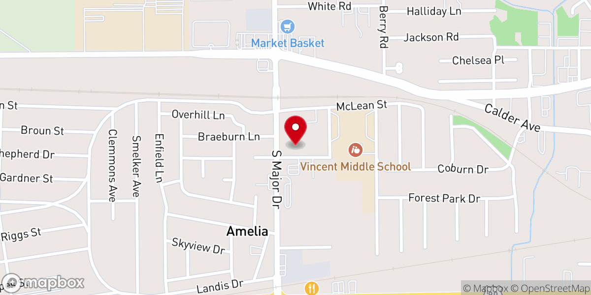Map showing location of Forest Park Methodist Church