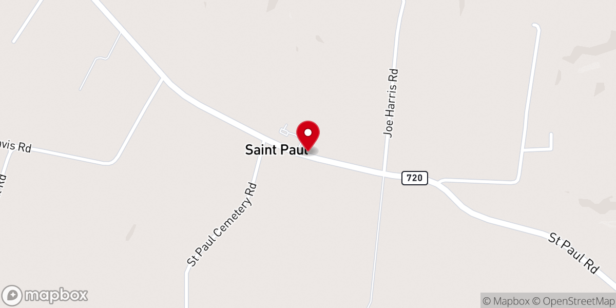 Map showing location of St Paul Church Rectory