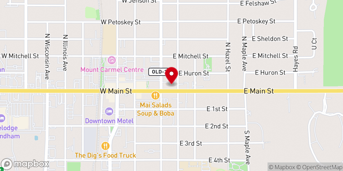 Map showing location of North Life Church
