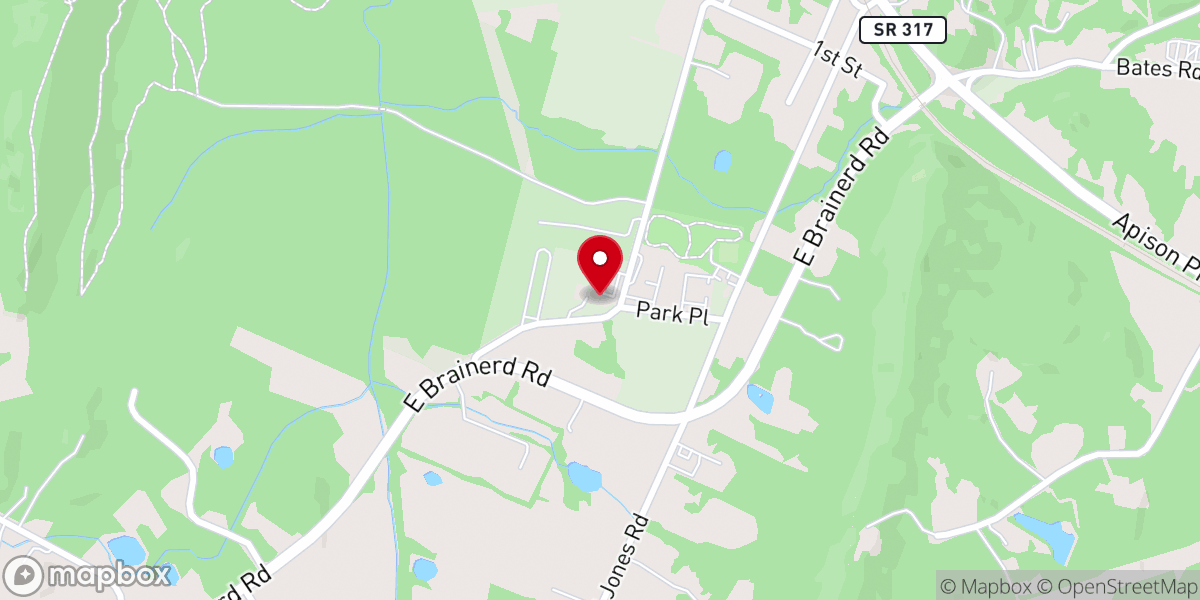 Map showing location of Apison Baptist Church