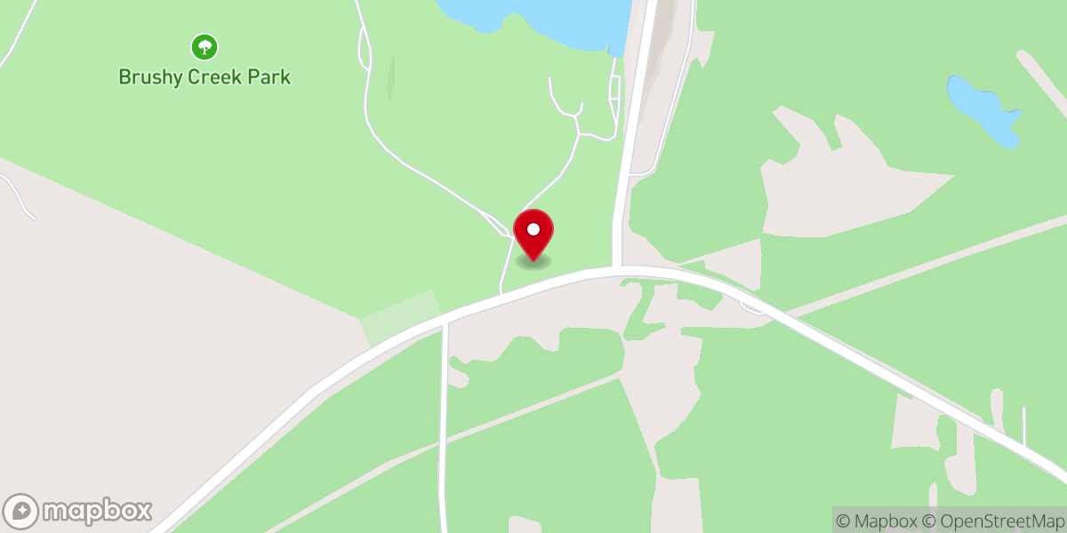 Map showing location of Brushy Creek Campground