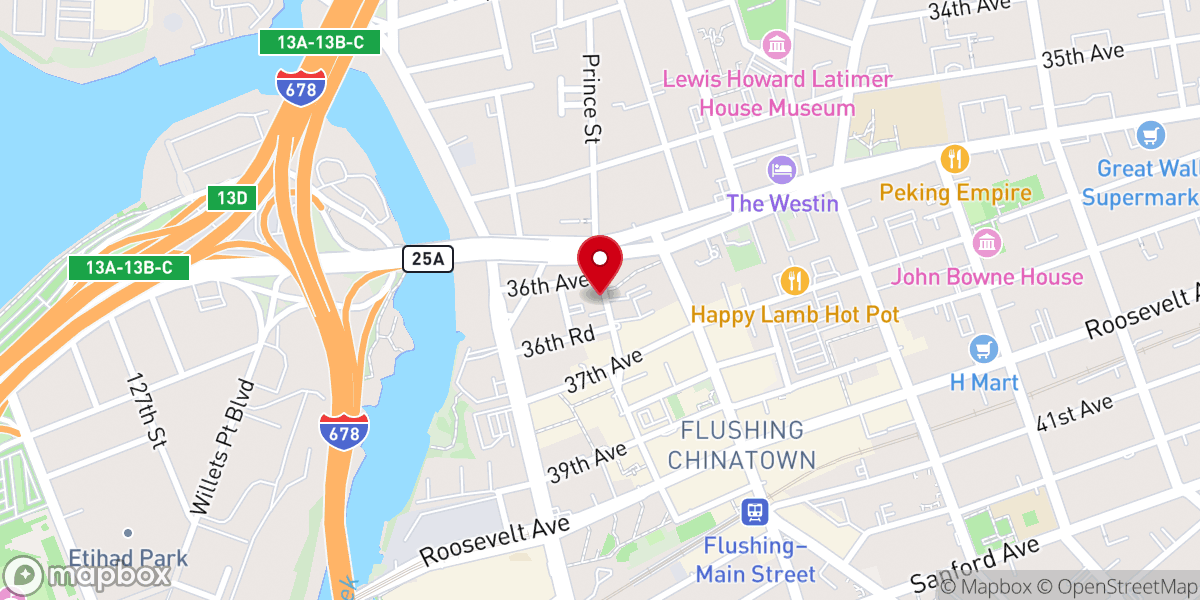 Map showing location of Ebenezer Baptist Church
