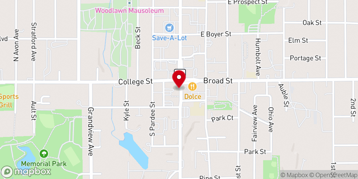 Map showing location of Wadsworth Brewing Company