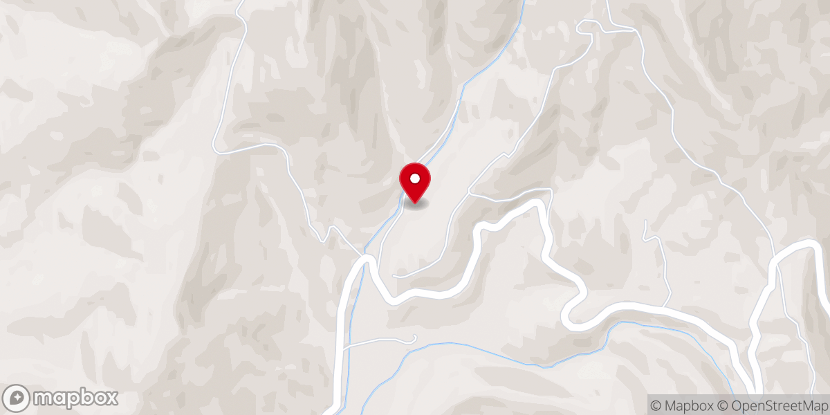 Map showing location of Wades Gap Church