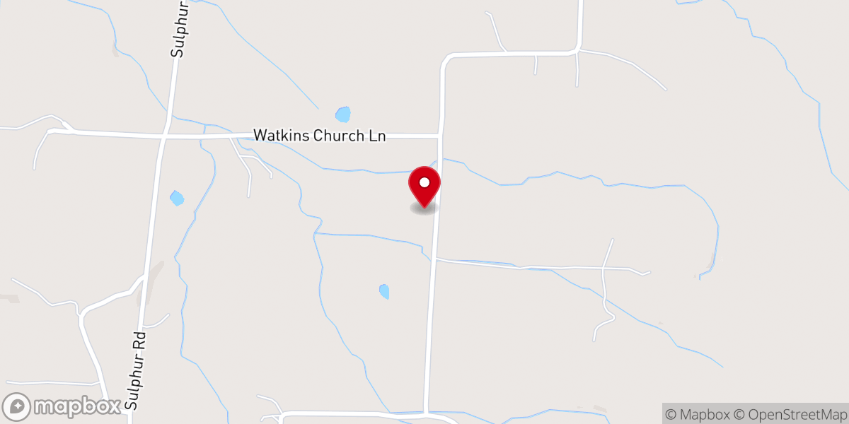 Map showing location of Tompkins Church