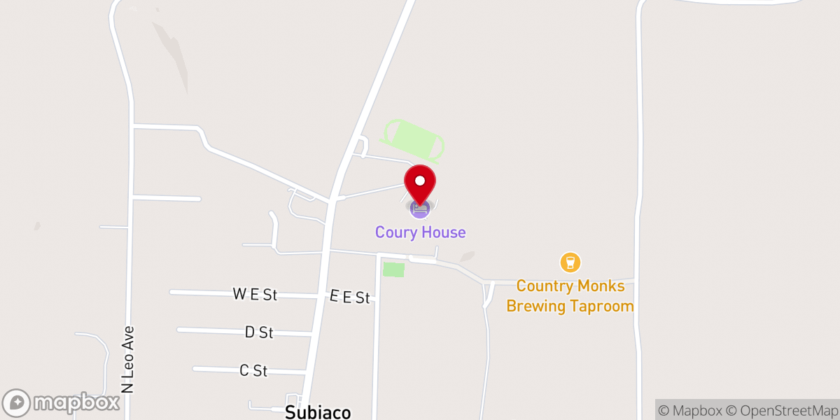 Map showing location of Subiaco Coury House