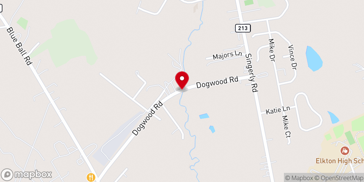 Map showing location of Brush Arbor Gospel Ministries