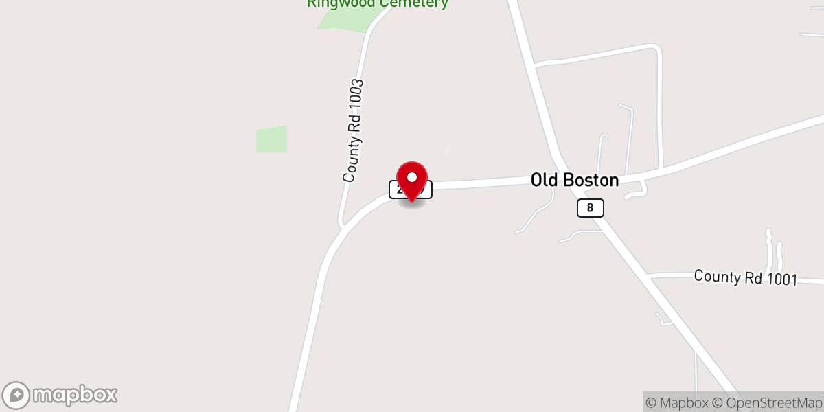 Map showing location of St. Joseph Baptist Church