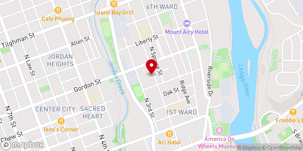 Map showing location of Iglesia Hispana Pentecostal Asambleas de Dios