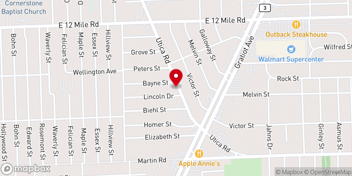 Map showing location of Evangel Christian Churches
