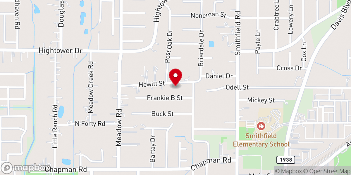 Map showing location of North Richland Hills Bible Chapel