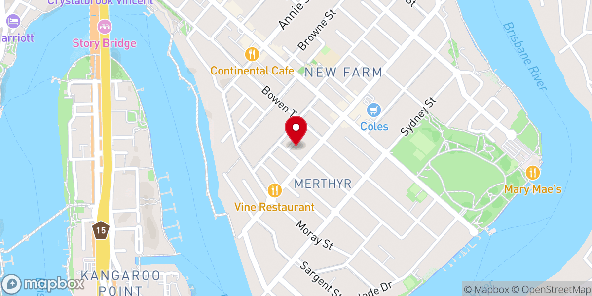 Map showing location of Metropolitan Community Church Brisbane
