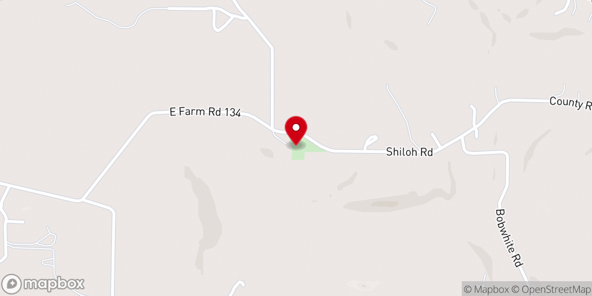 Map showing location of Shiloh Church
