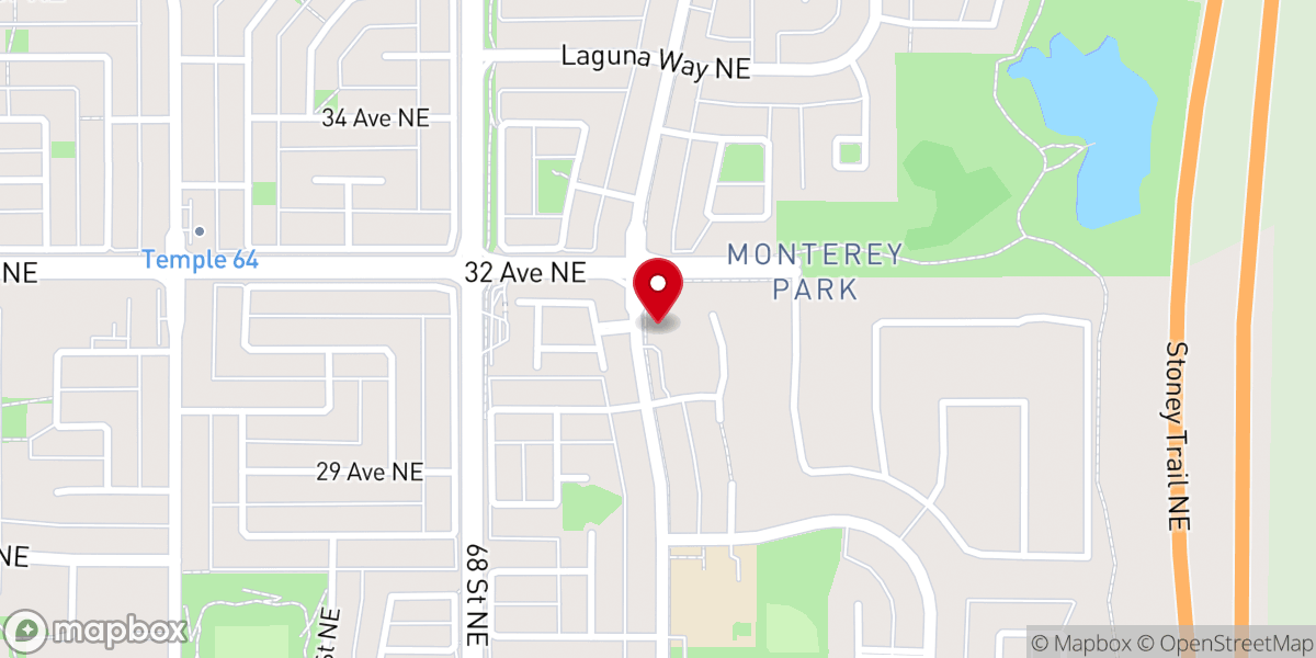 Map showing location of Northeast Calgary Evangelical Free Church.