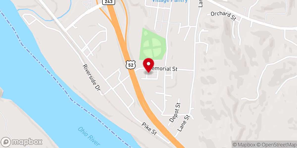 Map showing location of Memorial Methodist Church