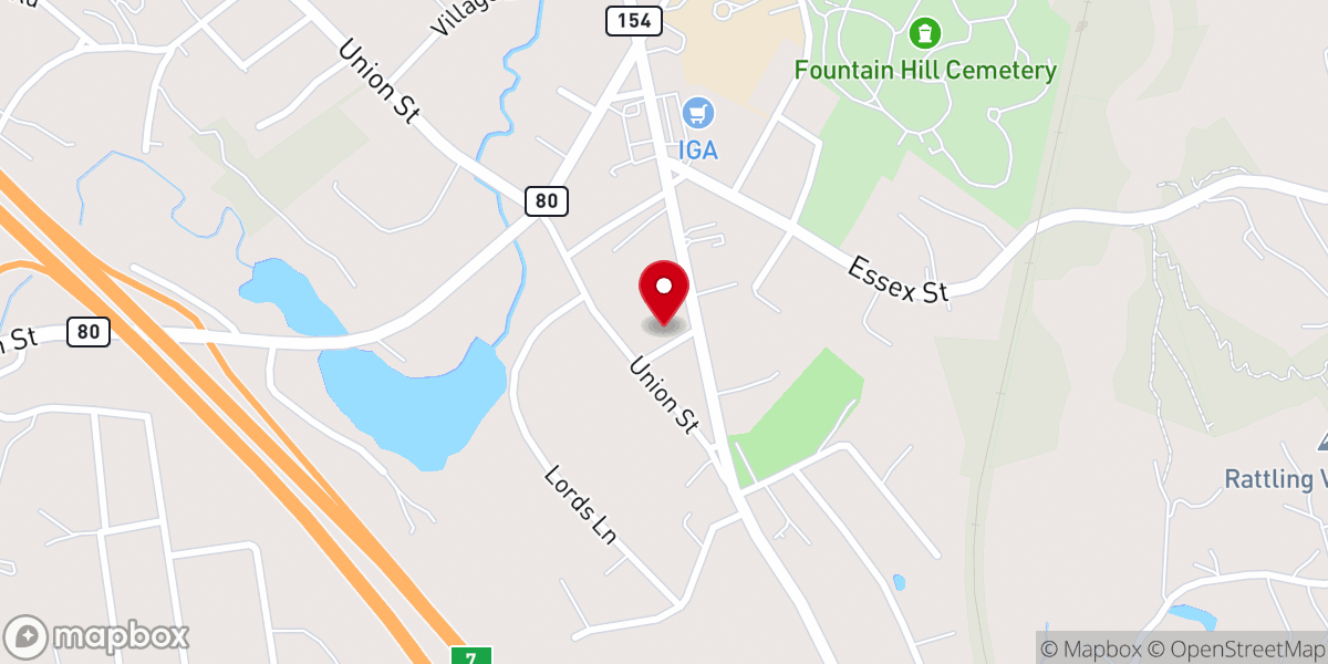 Map showing location of Congregational Church-Deep Rvr
