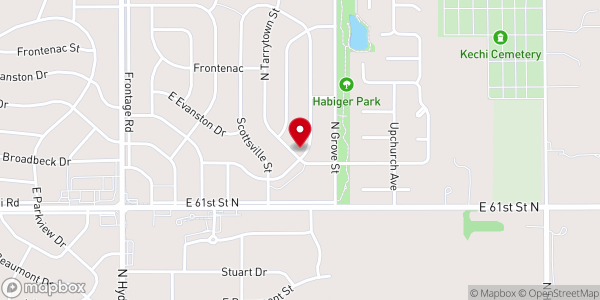 Map showing location of Zion Outpost Church