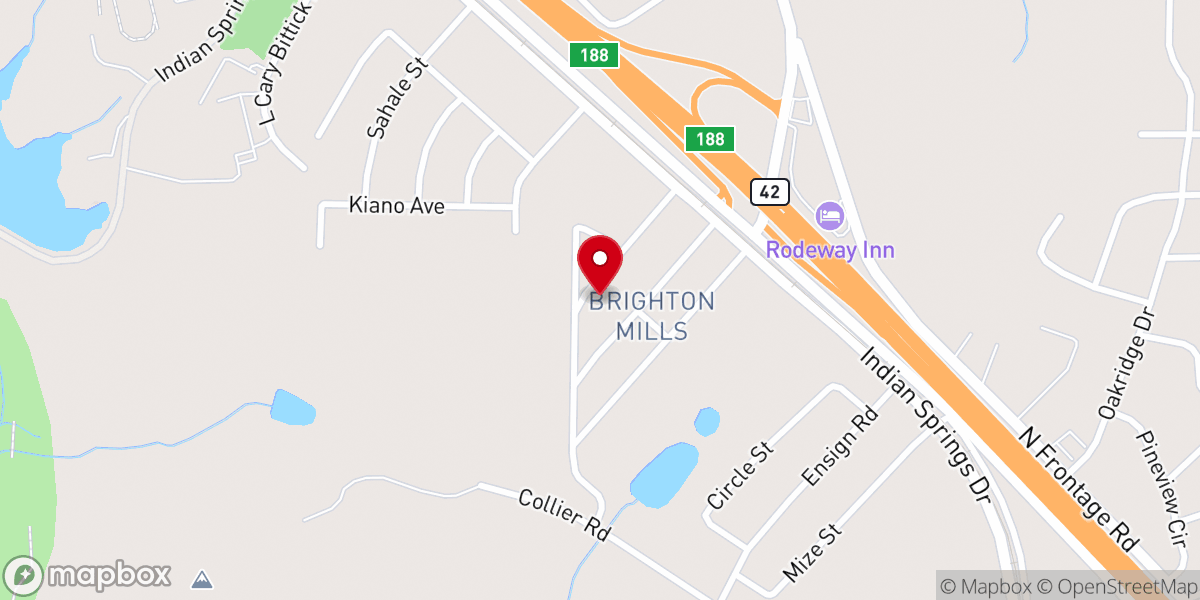 Map showing location of Garden Hill Baptist Church