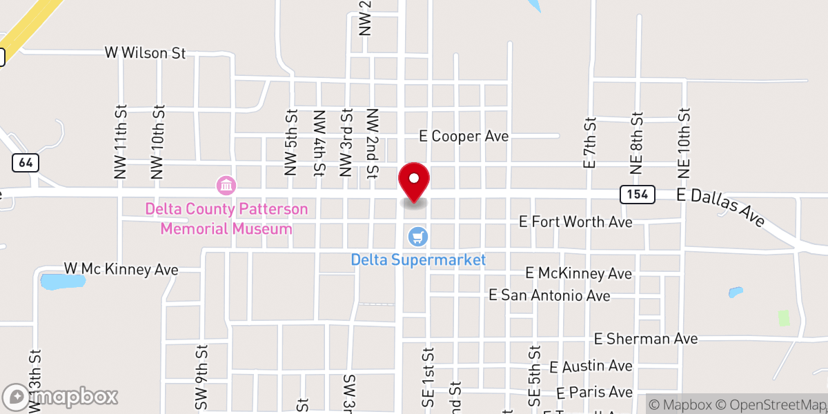 Map showing location of Hope House Pantry - Food Distribution Center