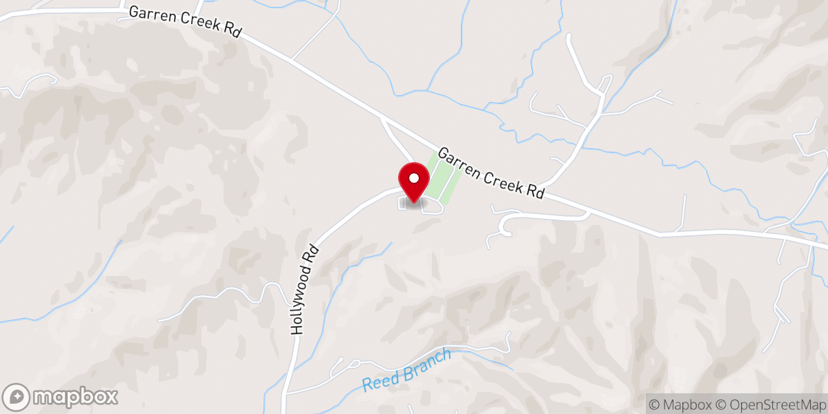 Map showing location of Pleasant Grove Baptist Church