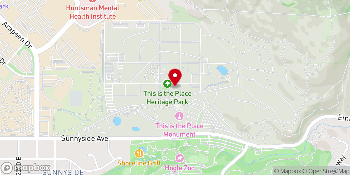 Map showing location of Pine Valley Chapel