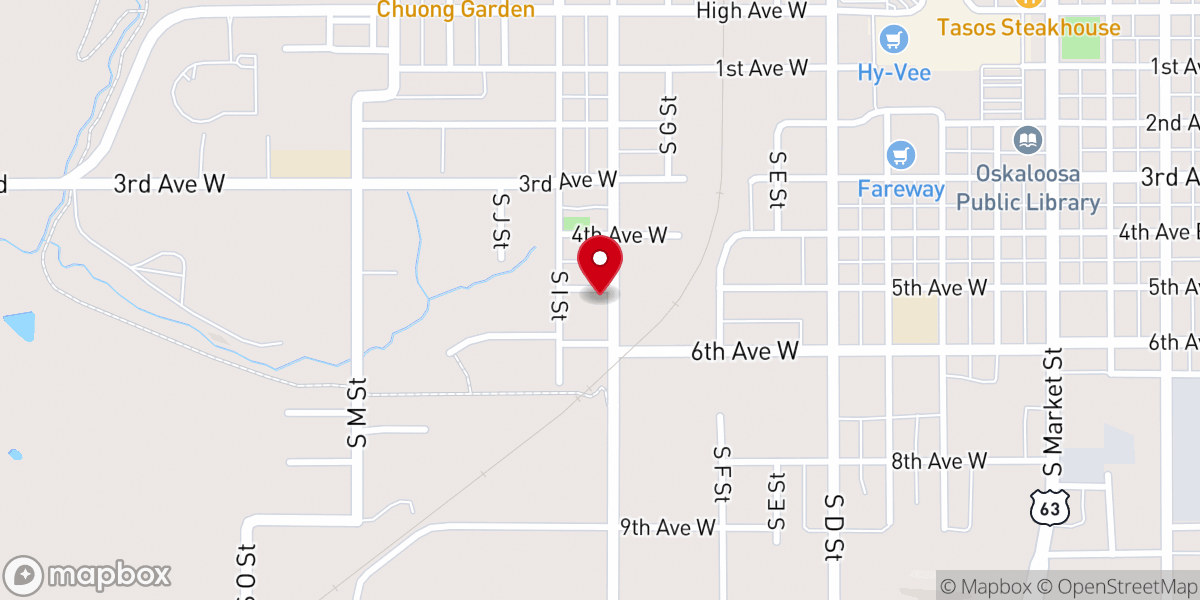 Map showing location of Good News Chapel