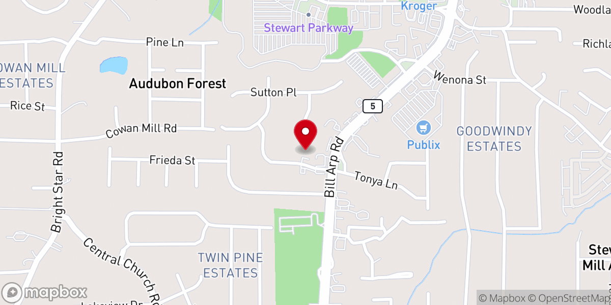Map showing location of Freedom of Grace Church
