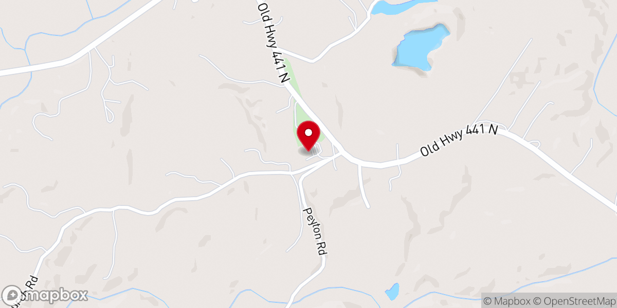 Map showing location of Line Baptist Church