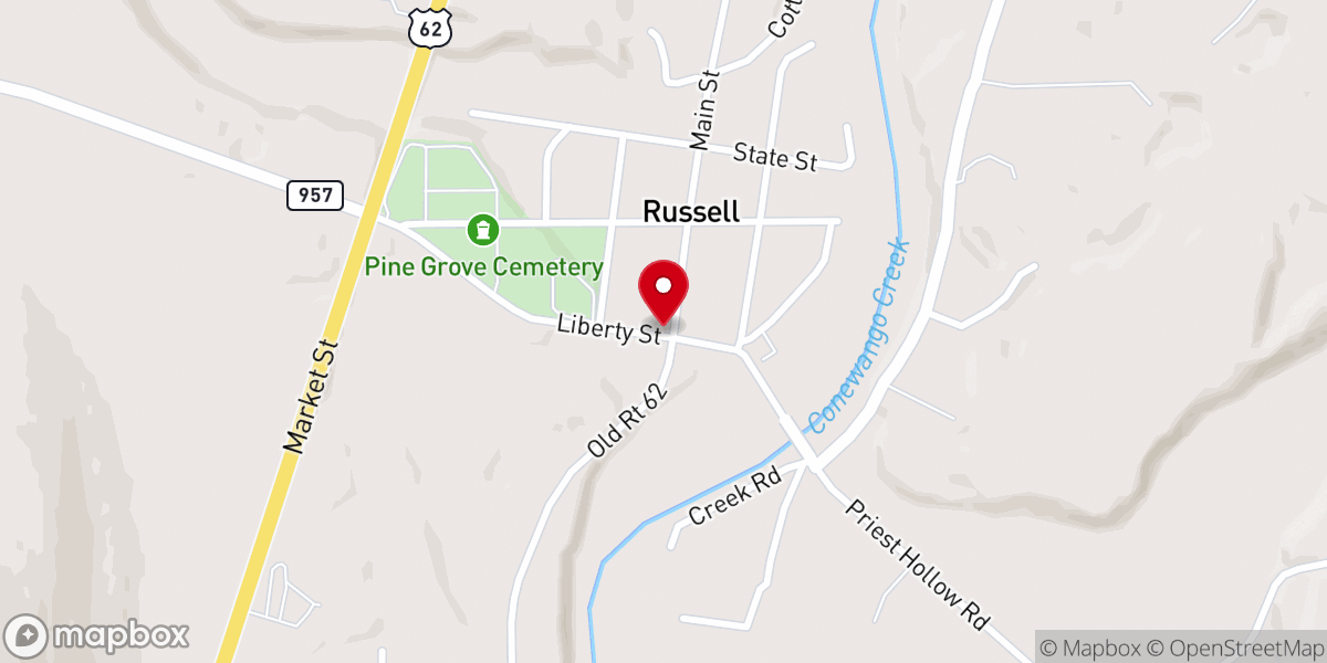 Map showing location of Pine Grove Christian Fellowshp