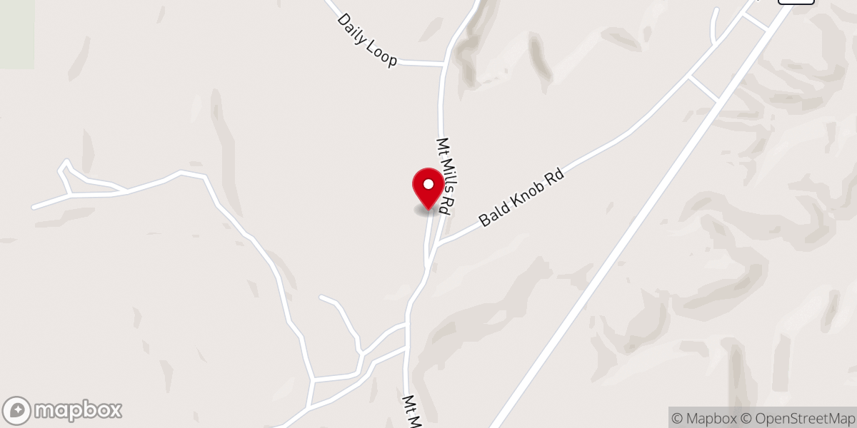 Map showing location of Mountain Springs Baptist Church
