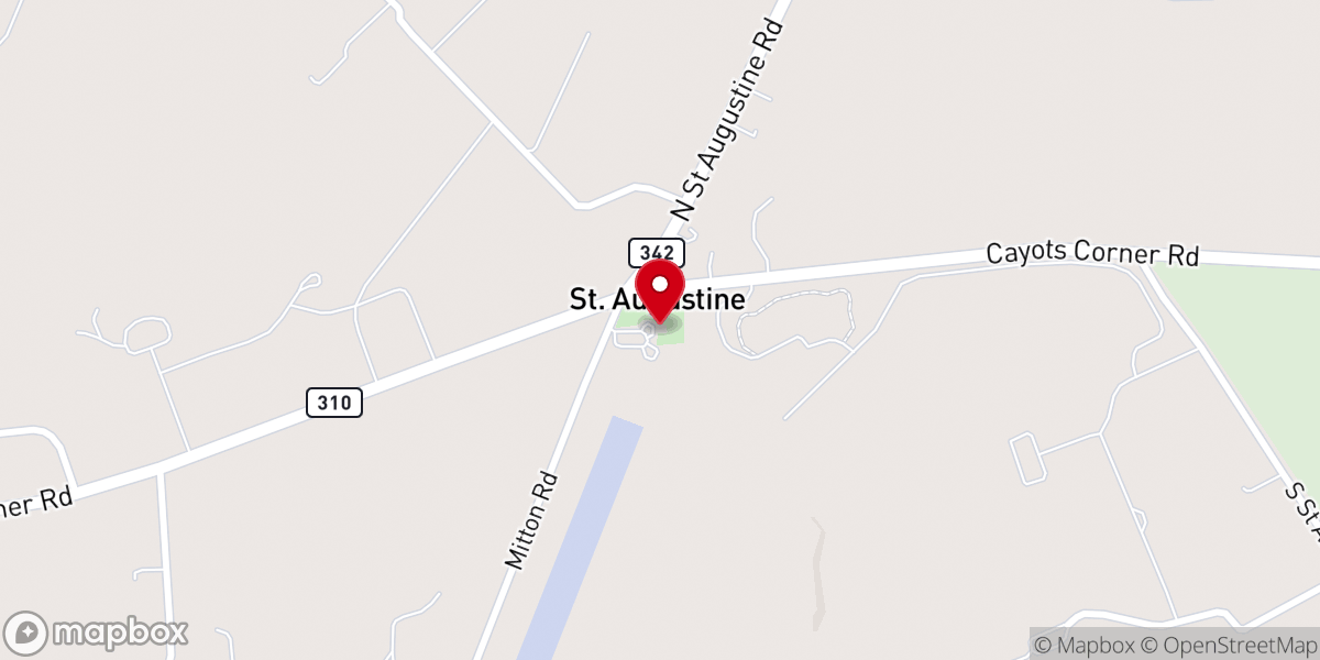 Map showing location of Saint Augustine Church