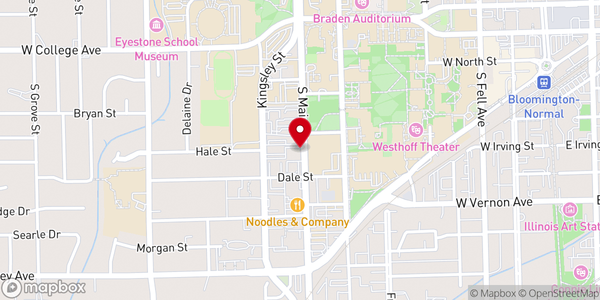 Map showing location of St. John Paul II Newman Center
