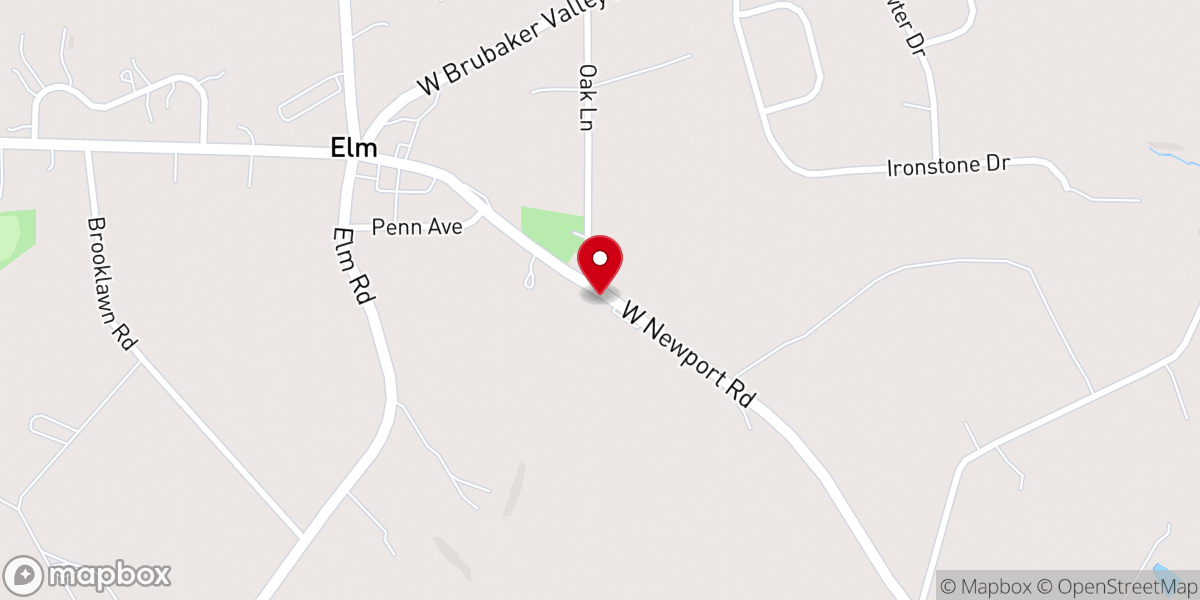 Map showing location of Graybills Church