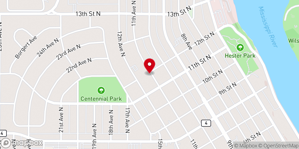 Map showing location of St Paul Catholic Church