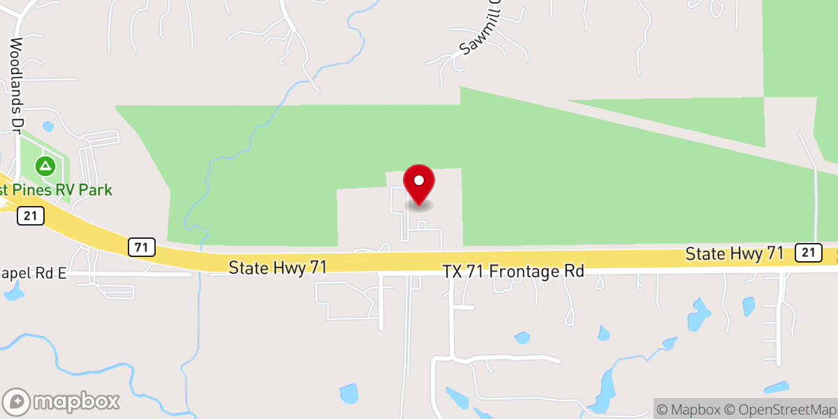 Map showing location of LifeFamily Bastrop