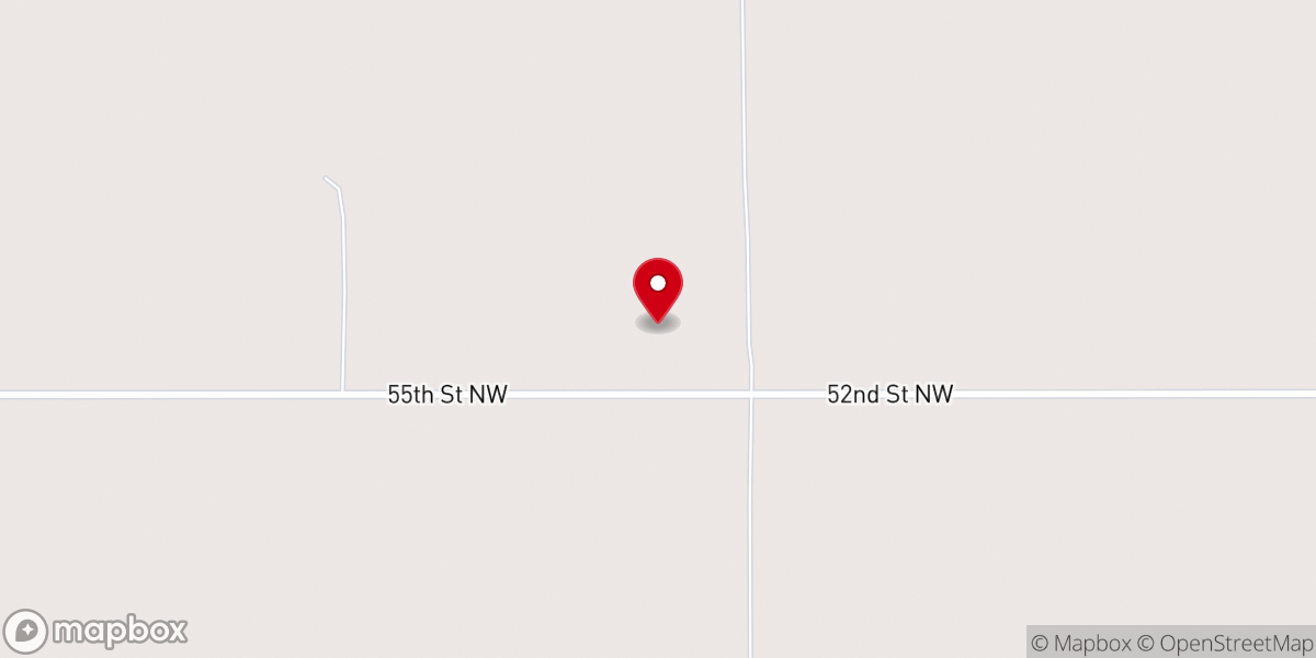 Map showing location of Shell Creek Lutheran Church