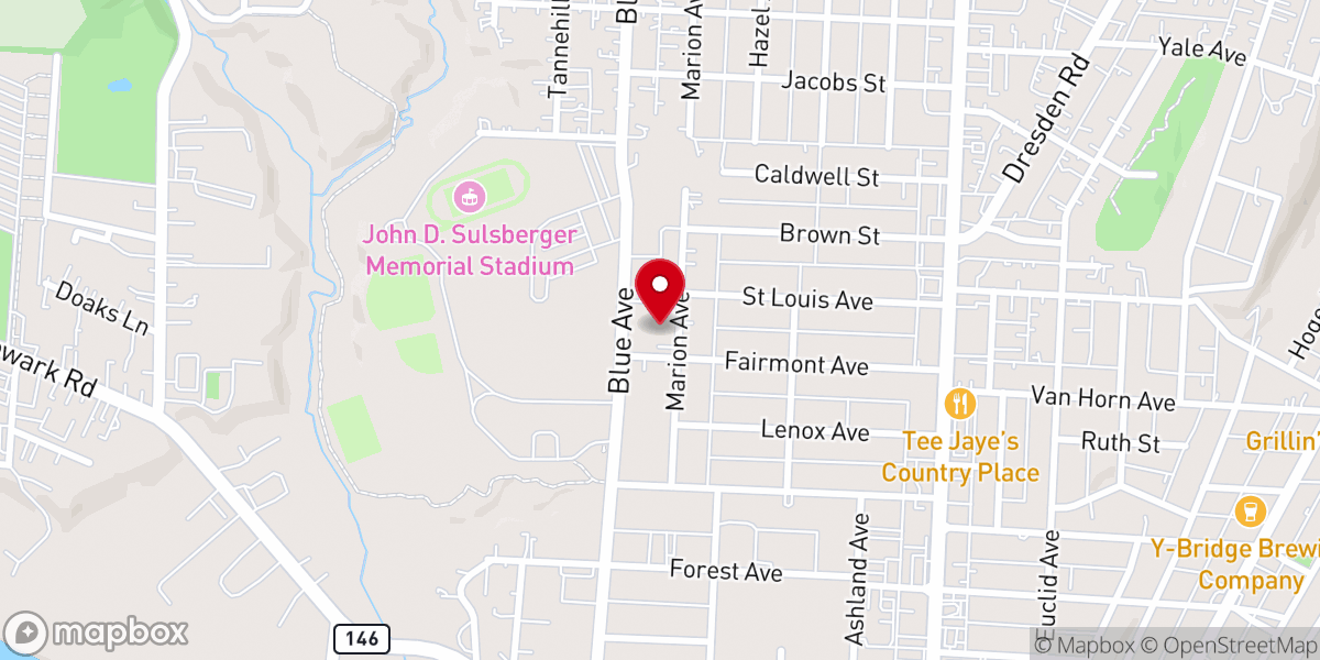 Map showing location of Faith United Methodist
