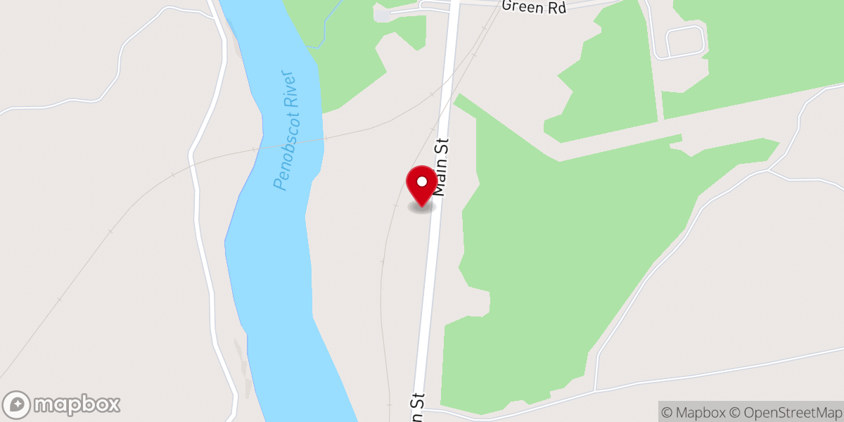 Map showing location of Mattawamkeag Bible Baptist Church