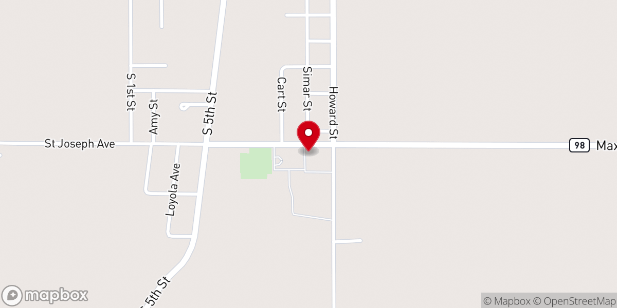 Map showing location of St Joseph Church Rectory