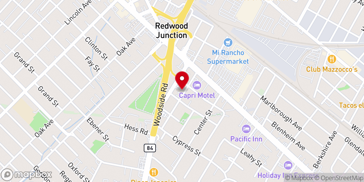 Map showing location of Mt Zion Baptist Church