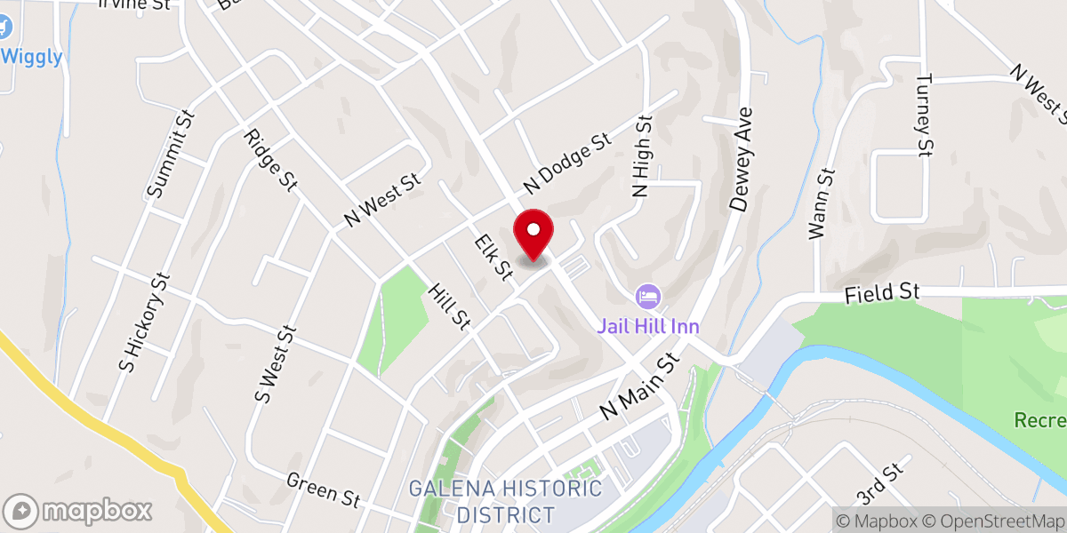 Map showing location of Saint Mary Catholic Church, Galena