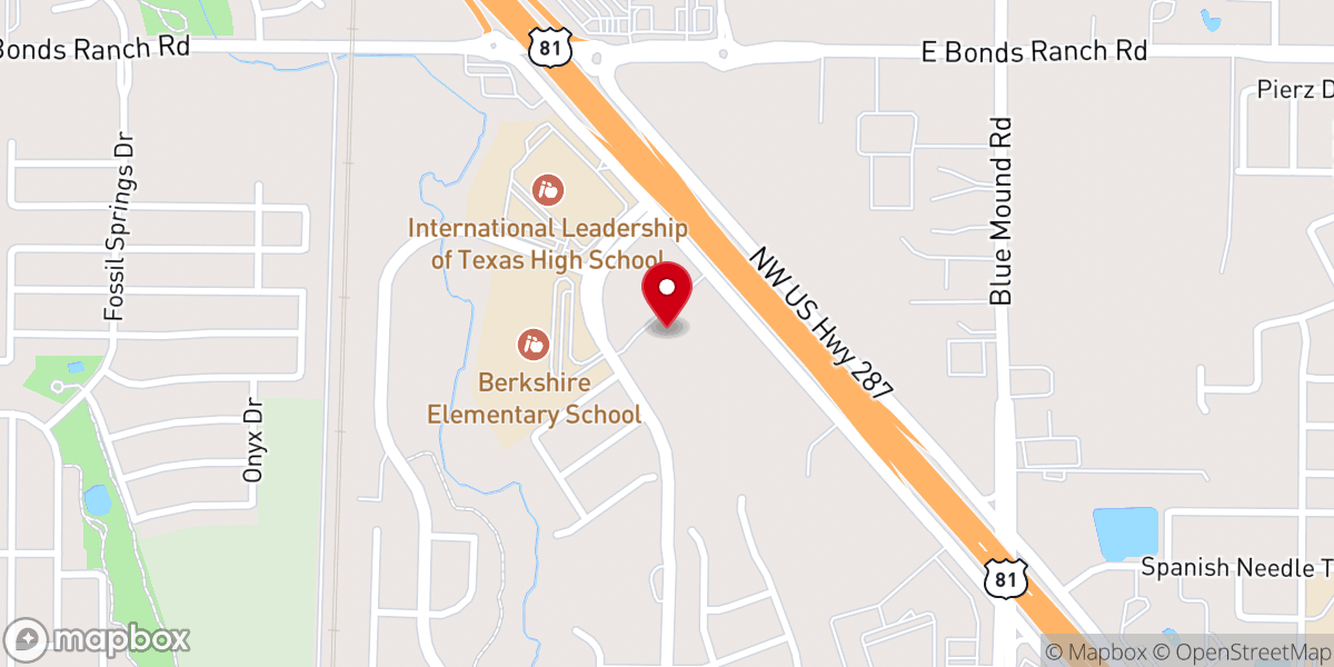 Map showing location of Cross Church - NFW Campus